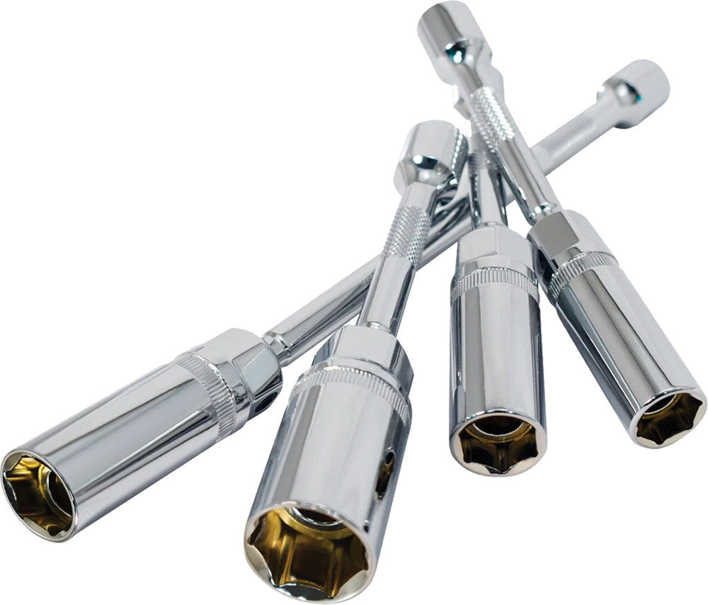 ASTRO PNEUMATIC - 4-Pc 3/8" Dr. 6 Pt. Magnetic Spark Plug Universal Extension Socket Set, 9/16" X 6", 5/8" (16Mm) X 6", 5/8" (16Mm) X 10", 13/16" X 6" - AST-94404 | MFVCanada.com
