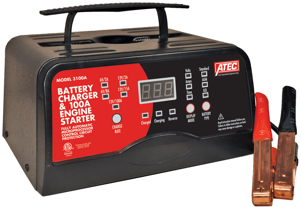 Atec Battery Charger, 6/12V 15/2A Automatic, 100A Start - ASS-3100A | MFVCanada.com