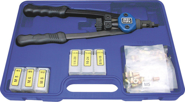 ASTRO PNEUMATIC - 13" Nut/Thread Setting Hand Riveter Kit With Rivet Nut Assortment - AST-1442 | MFVCanada.com