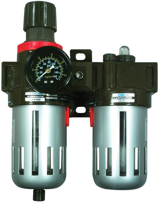ASTRO PNEUMATIC - 3/8" Filter, Regulator & Lubricator With Gauge - AST-2616 | MFVCanada.com