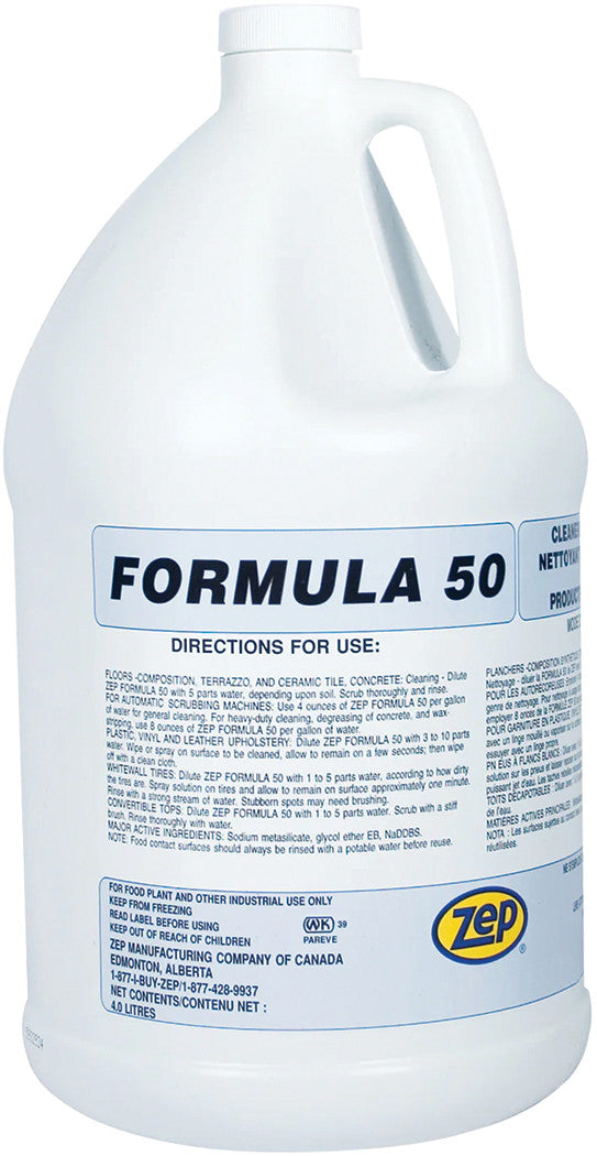 Formula 50 – Heavy Duty, All-Purpose Cleaner And Degreaser - 4 L Jug - ZEP-85954C | MFVCanada.com