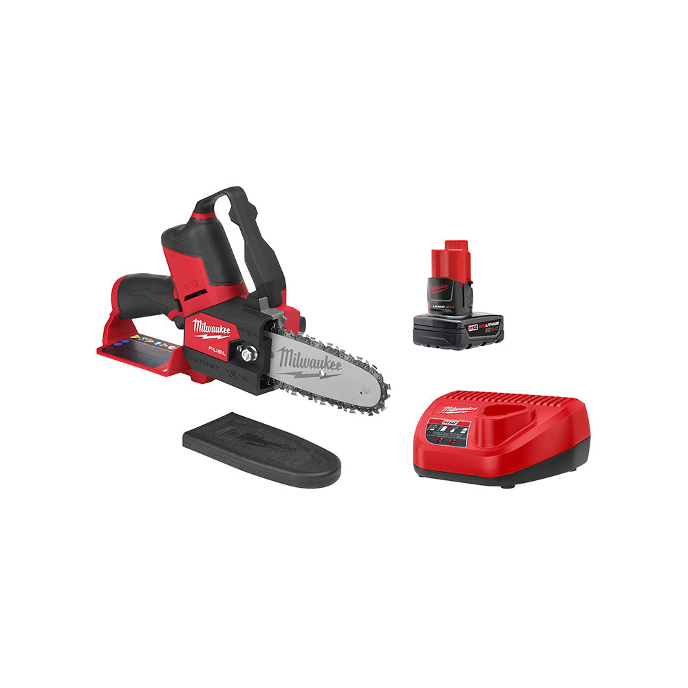 Milwaukee Electric M12 Fuel Hatchet 6" Pruning Saw Kit, (1) M12 Redlithium Xc 4.0 Extension Ended Capacity Battery, (1) Charger - MLW-2527-21 | MFVCanada.com