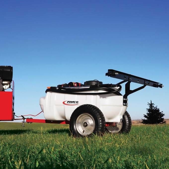 FIMCO 15 Gallon Value Trailer Sprayer with 1.2 GPM Pump and 2 Nozzle Boom - 5303198 | MFVCanada.com