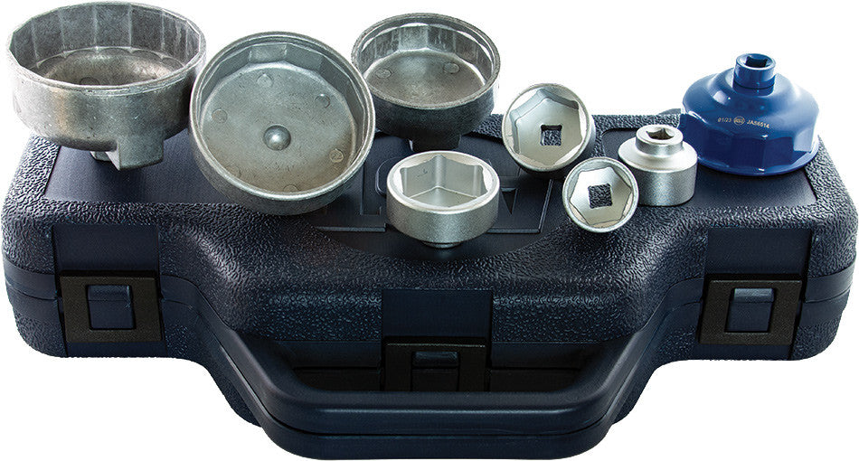 8-Pc Oil Filter Wrench Socket Set, 24Mm, 27Mm, 32Mm, 36Mm, 64Mm, 65Mm, 74Mm, 86.5Mm - ASM-2123 | MFVCanada.com