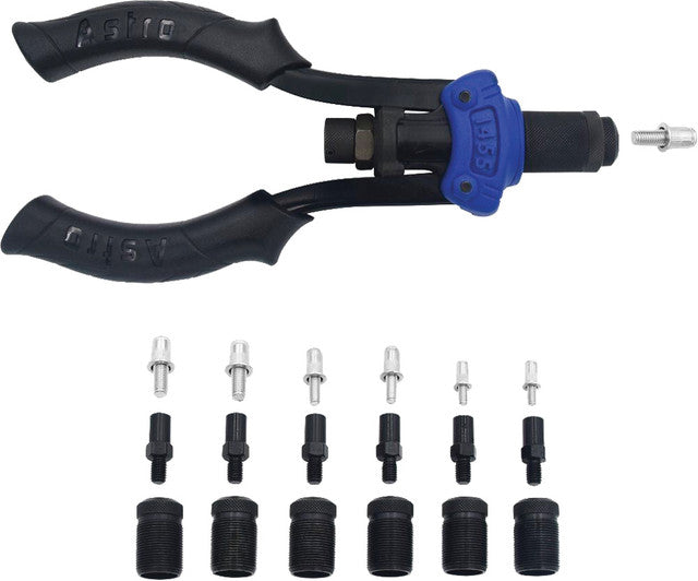 ASTRO PNEUMATIC - Hand Rivet Stud Setter Kit - Metric & Sae W/ Rivet Studs – 10-24, 1/4", 5/16", M5, M6 & M8 - AST-1455 | MFVCanada.com