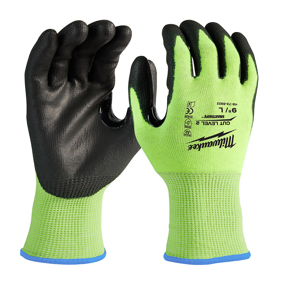 Milwaukee Electric (6) Cut 2 High Vis Gloves - L - MLW-48-73-8922 | MFVCanada.com