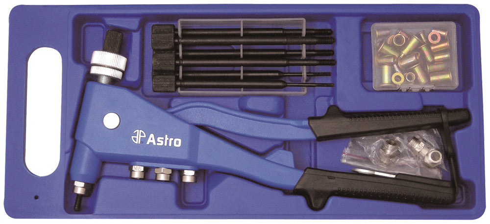 ASTRO PNEUMATIC - Professional Hand Rivet Nut Kit Sae & Metric With Rivet Nuts - AST-1443B | MFVCanada.com