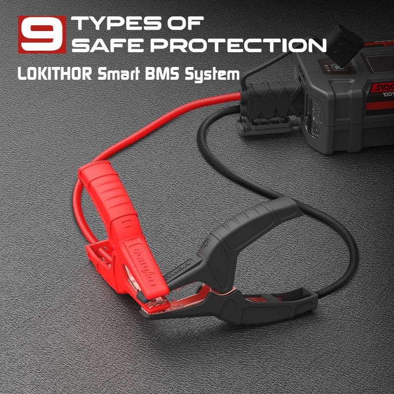 LOKITHOR Jump Starter with LiFePO4 Safety Battery 1000Amp - J1000 | MFVCanada.com