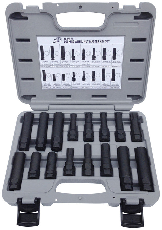 ATD - 16Pc Locking Lug Nut Master Key Set - ATD-3065 | MFVCanada.com