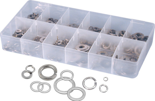 ATD - 350 Pc Stainless Lock/Flat Washet Assortment - ATD-360 | MFVCanada.com