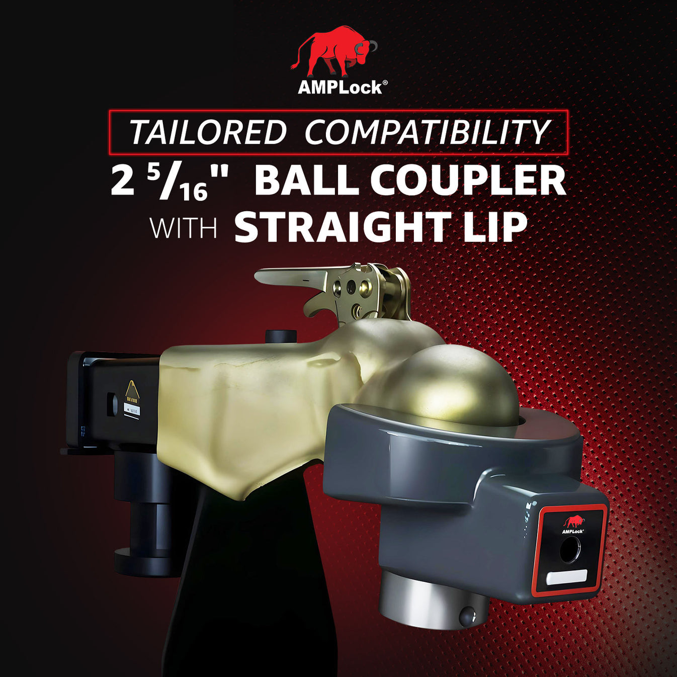 AMPLock Ball Coupler Lock - Flat Lip Design/Standard Trailer - BRP-2516 | MFVCanada.com