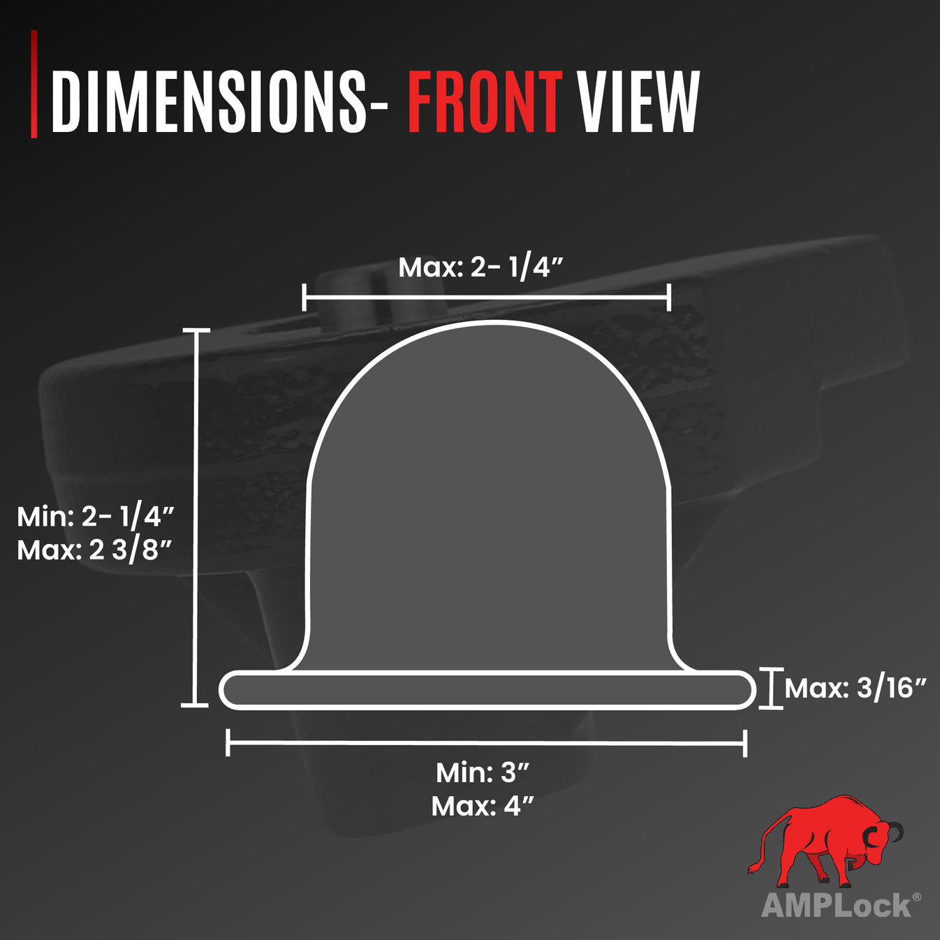 AMPLock Ball Coupler Lock - Flat Lip Design/Standard Trailer - TLS-2 | MFVCanada.com