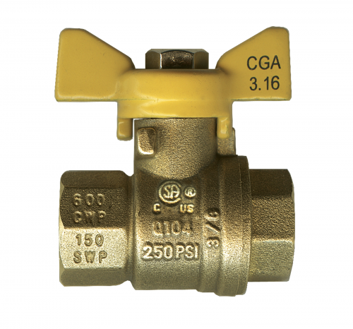 Fairview CGA316 Ball Valve;3/8FPT;T-Handle BVT2103-C | RogueFuel.ca