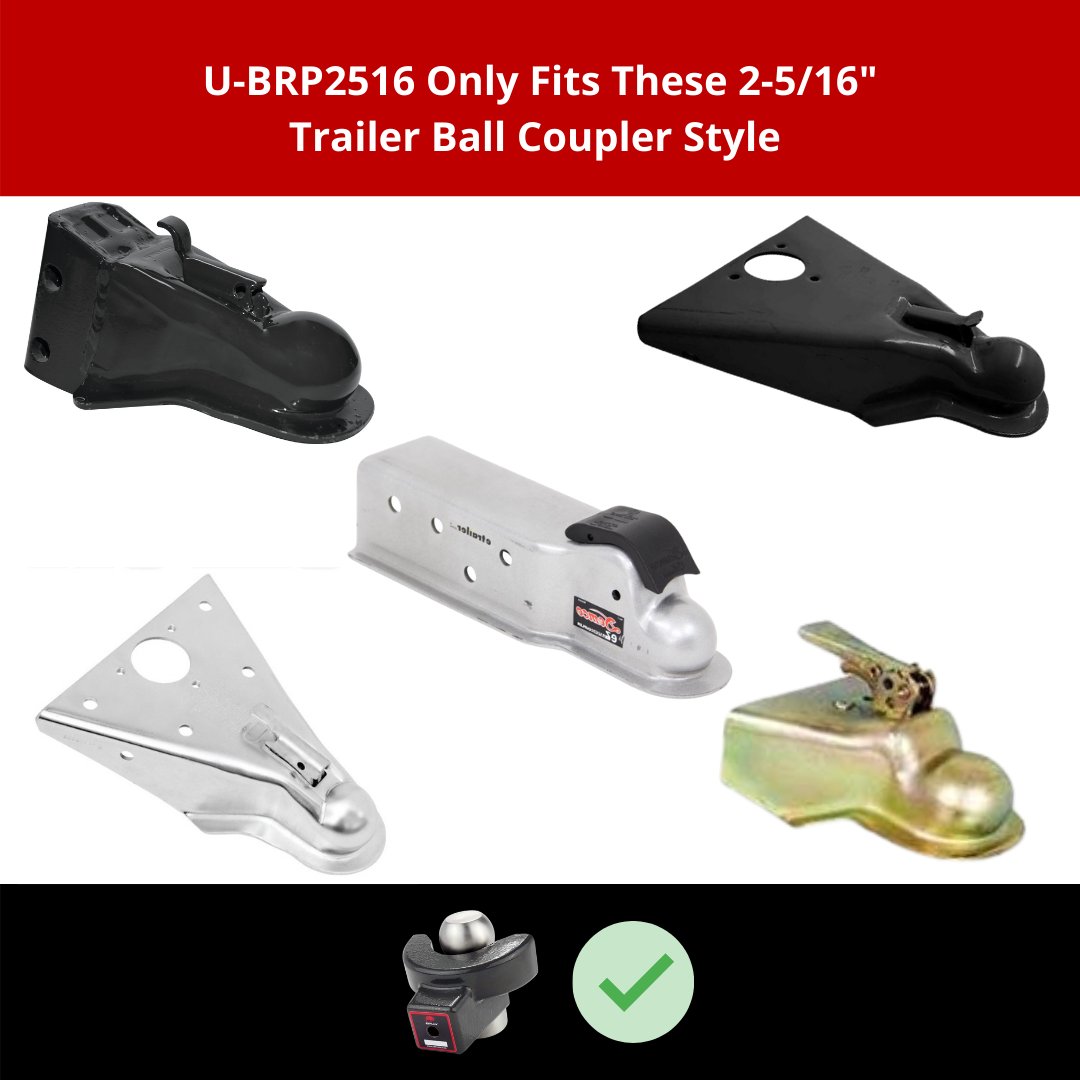 AMPLock Ball Coupler Lock - Flat Lip Design/Standard Trailer - BRP-2516 | MFVCanada.com