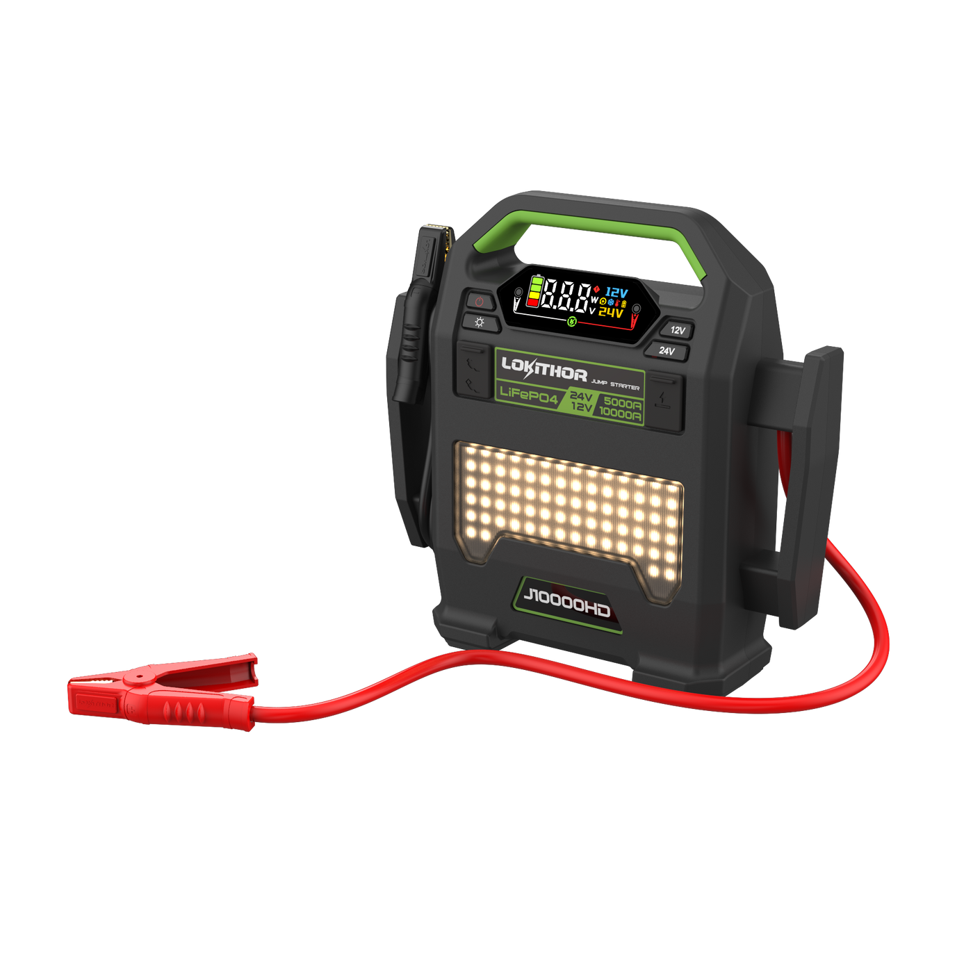 LOKITHOR Heavy Duty Jump Starter with LiFePO4 – 12V/10000Amp & 24V/5000Amp - J10000HD | MFVCanada.com