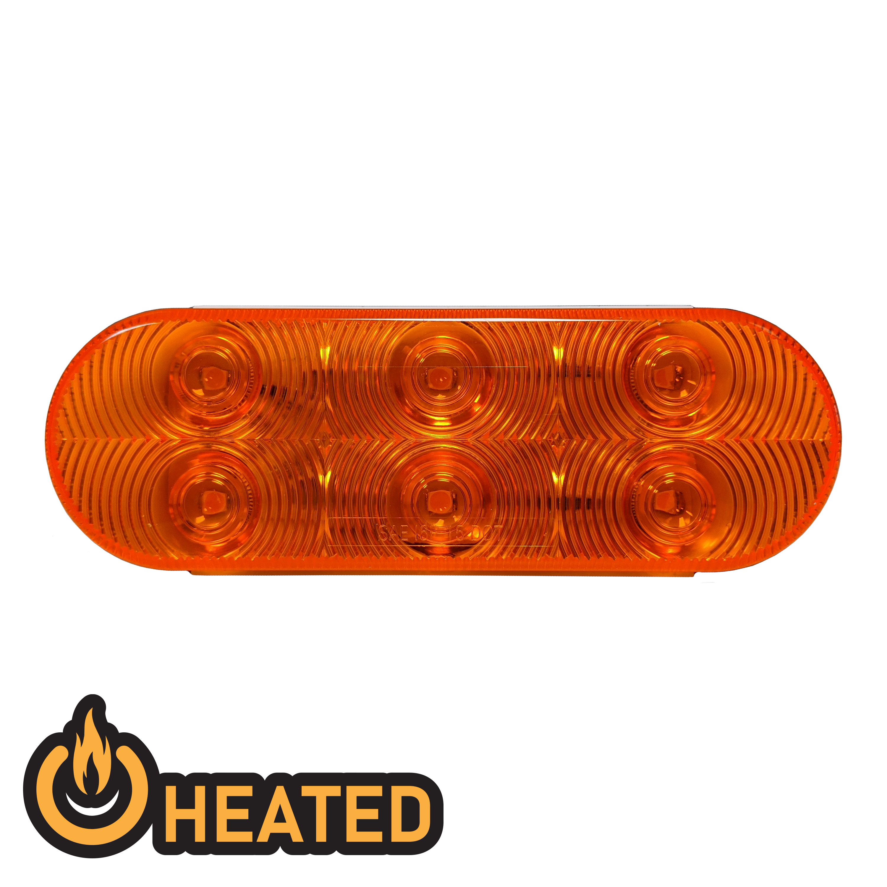 Uni-Bond LIGLED2238H-6A Heated LED 6" Oval Signal Lamp - Amber | MFVCanada.com