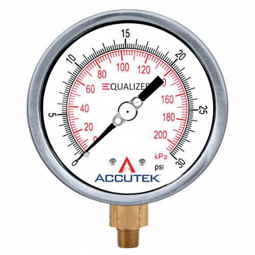 Fairview 0-160PSI Equalizer Gauge;4in Face;1/4MPT Stem PG-160ZRSD4 | RogueFuel.ca