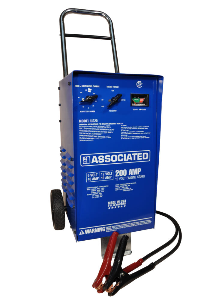 Charger, 6/12V 40/40/10A, 200A Cranking Assist, Wheels (With Timer) - ASS-US20 | MFVCanada.com