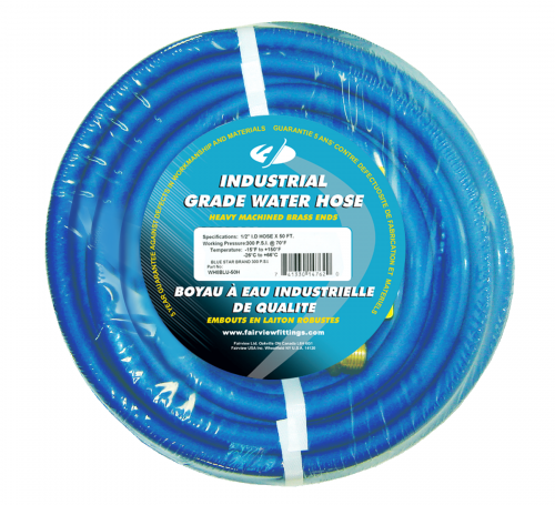 Fairview 1/2 ID Blue PVC Water Hose;50ft WHRV8BLU-50H | RogueFuel.ca