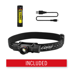 Coast XPH30R Rechargeable Dual Power Headlamp | MFVCanada.com