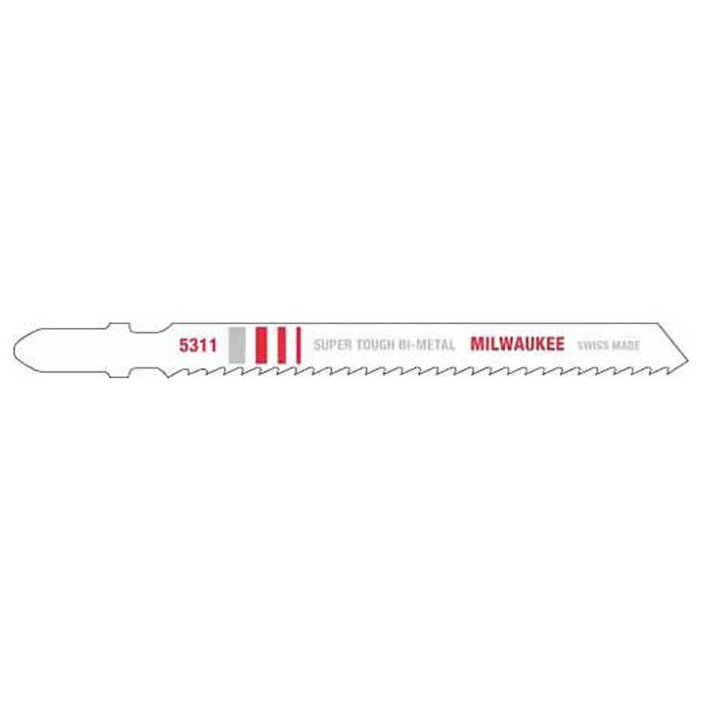 Milwaukee Electric Jig Saw Blade, 4" X 10 Tpi, Wood Cutting, Bi-Metal, T-Shank, Pack Of 5 - MLW-48-42-5311 | MFVCanada.com