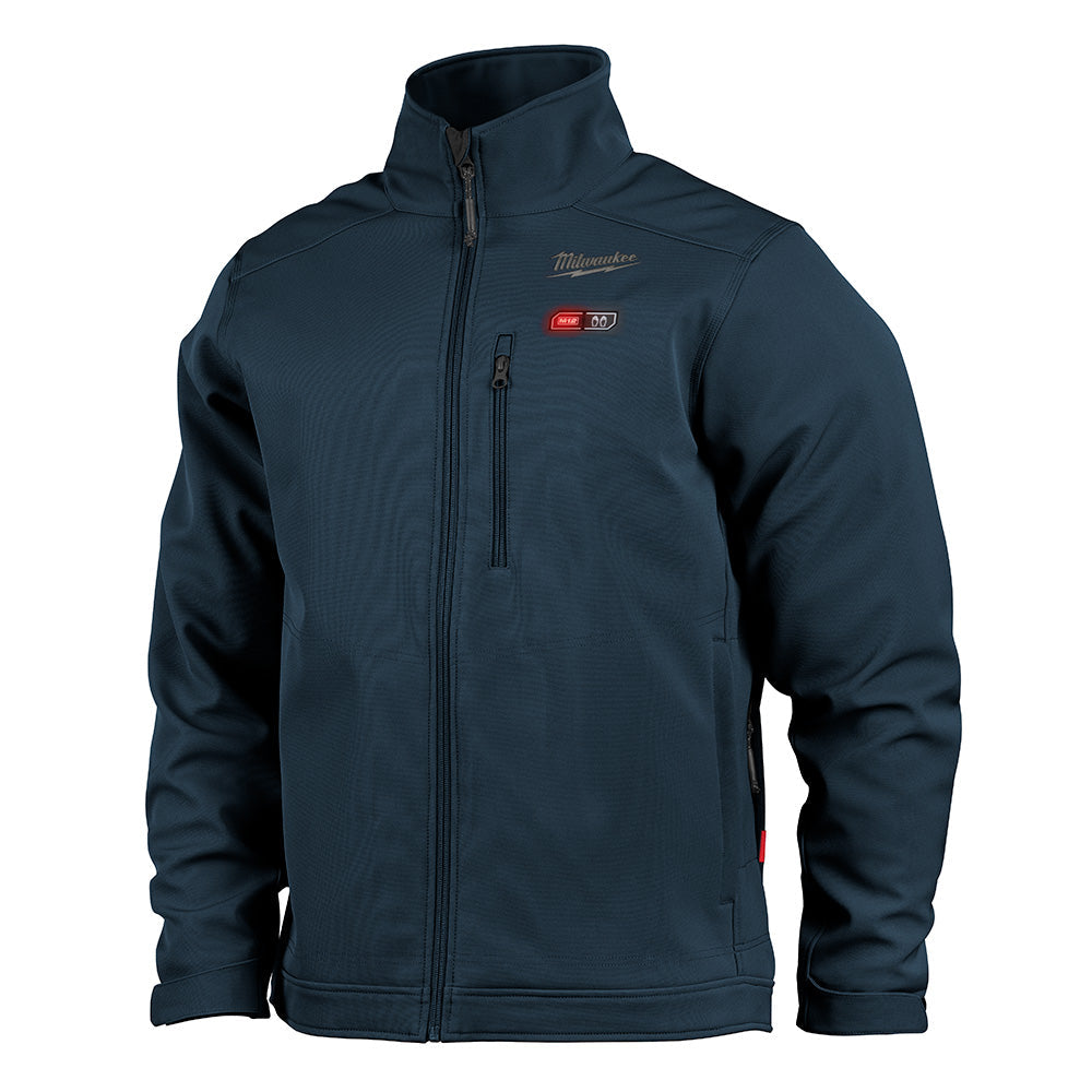 Milwaukee Electric X-Large - M12 Heated Toughshell Jacket Kit With Battery, Charger, Cable & Plug (Navy Blue) - MLW-204BL-21XL | MFVCanada.com
