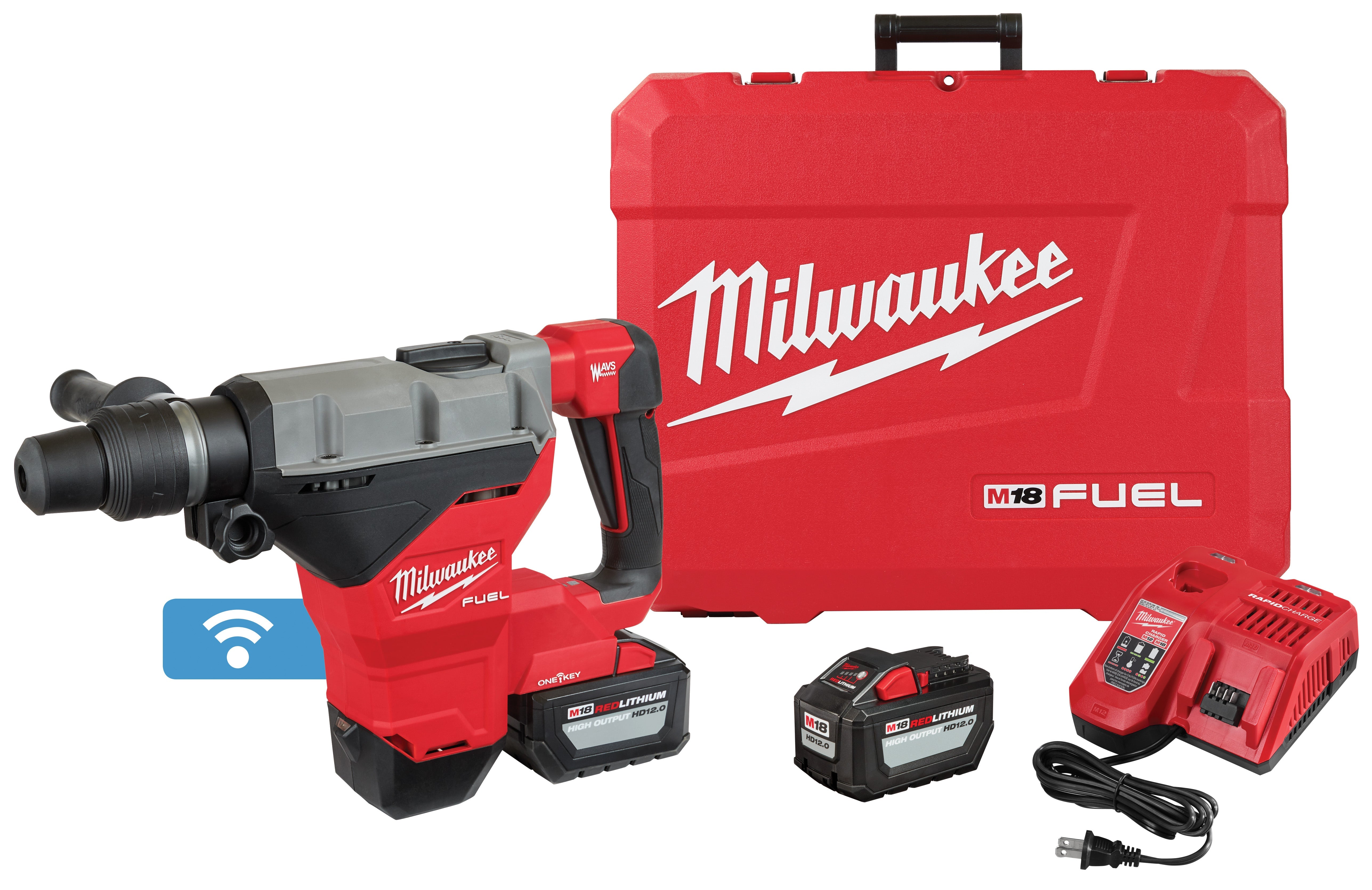 Milwaukee Electric M18 Fuel 1-3/4" Sds Max Rotary Hammer 2 Batt. Kit - MLW-2718-22HD | MFVCanada.com