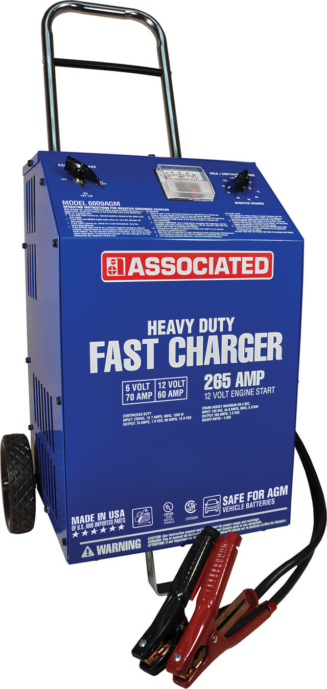 6/12 Volt Heavy Duty Commercial Fast Battery Charger, Agm Safe - ASS-6009AGM | MFVCanada.com