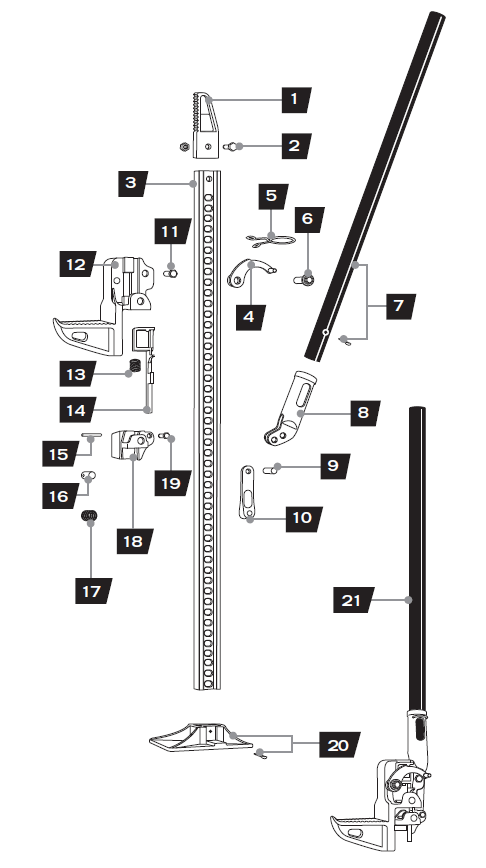 Hi-Lift Jacks Handle Clip Spring - JAC31 | MFVCanada.com