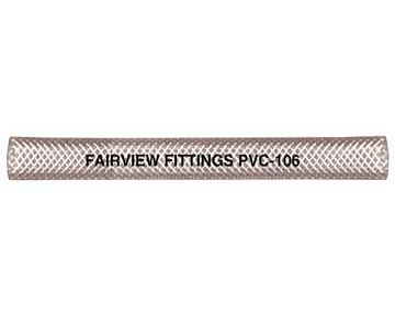 Fairview 1/4ID Clear Braided PVC Tube;Reel PVC-84-REEL | RogueFuel.ca