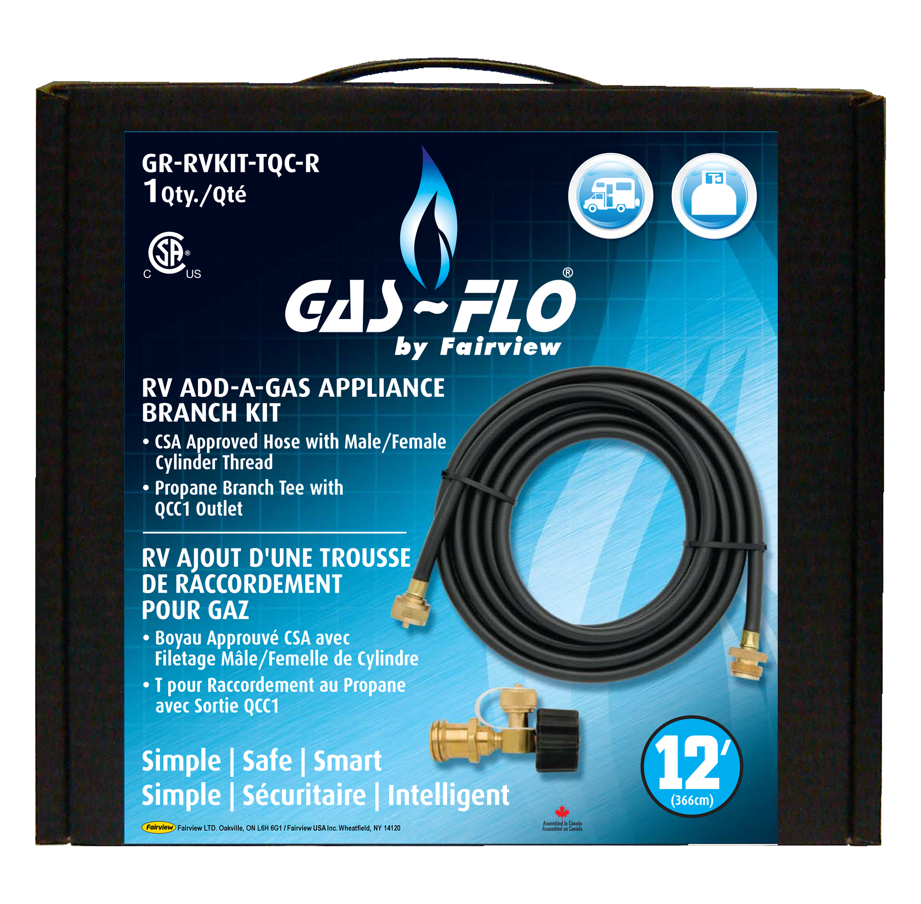 Fairview RV Add-A-Gas Appliance Branch Kit GR-RVKIT-TQC-R | RogueFuel.ca