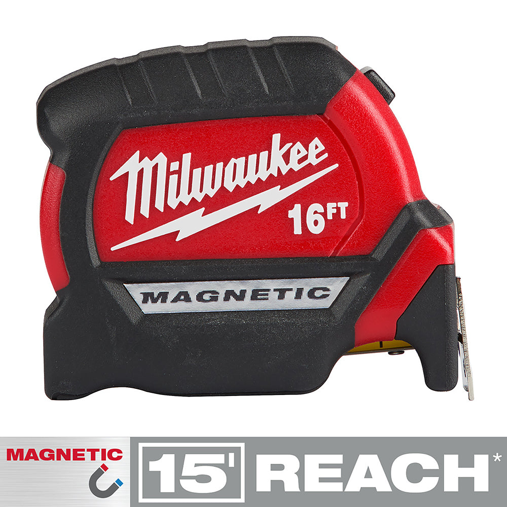 Milwaukee Electric 16' Compact Magnetic Tape - 12’ So - MLW-48-22-0316 | MFVCanada.com