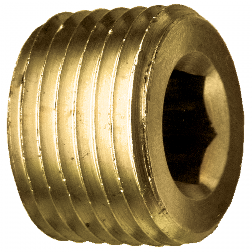 Fairview Brass Plug Hex Sunk;3/8 MPT 118-C | RogueFuel.ca