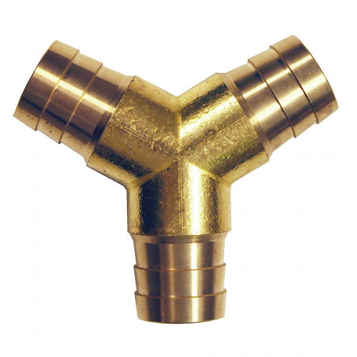 Fairview Brass Y Connector;5/8 Hose Barb 123Y-10 | RogueFuel.ca