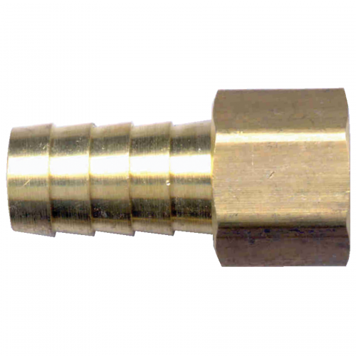 Fairview Brass Hose Barb;1/4x3/8 FPT 126-4C | RogueFuel.ca