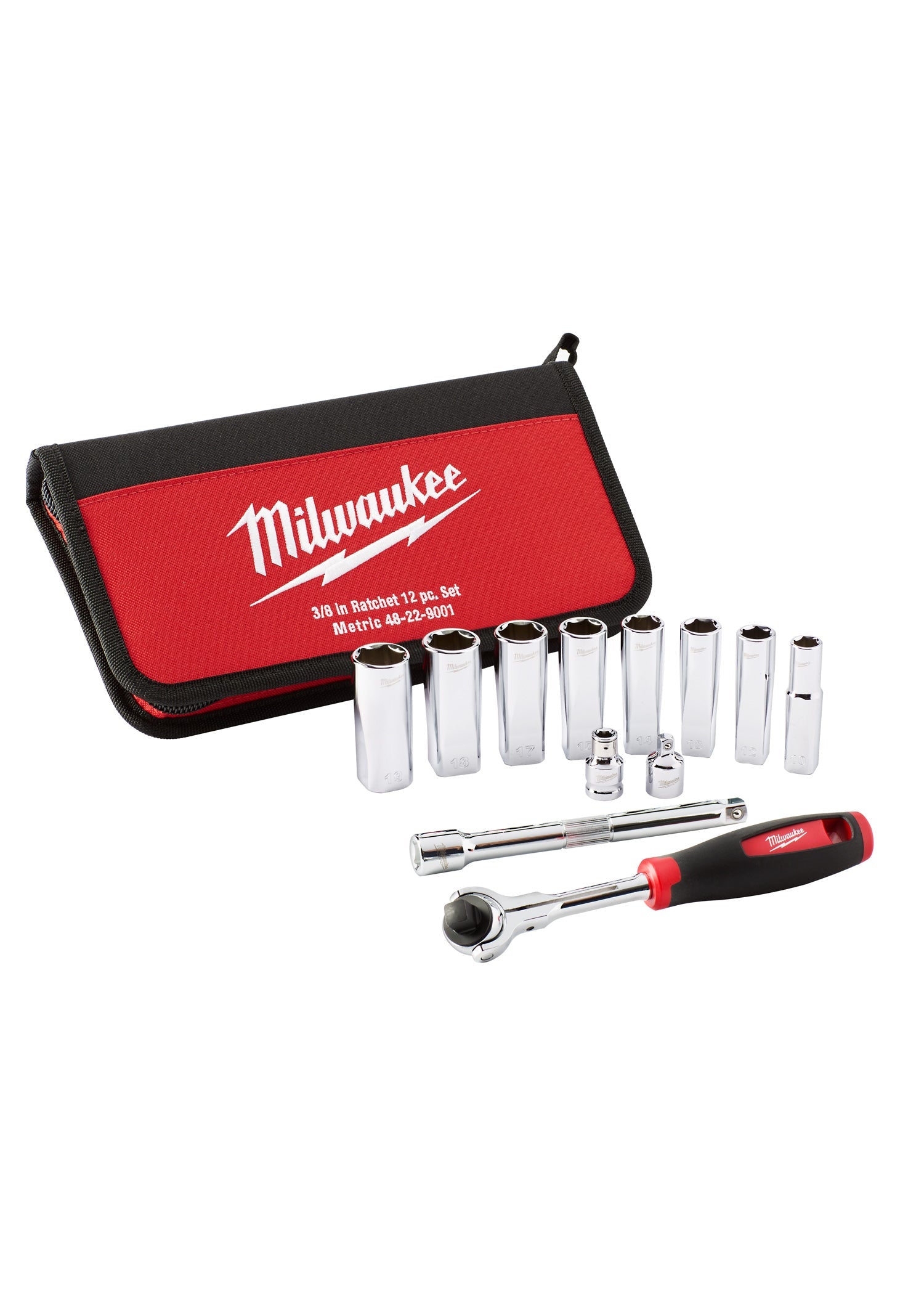 Milwaukee Electric Tradesman Ratchet Set - Metric - MLW-48-22-9001 | MFVCanada.com