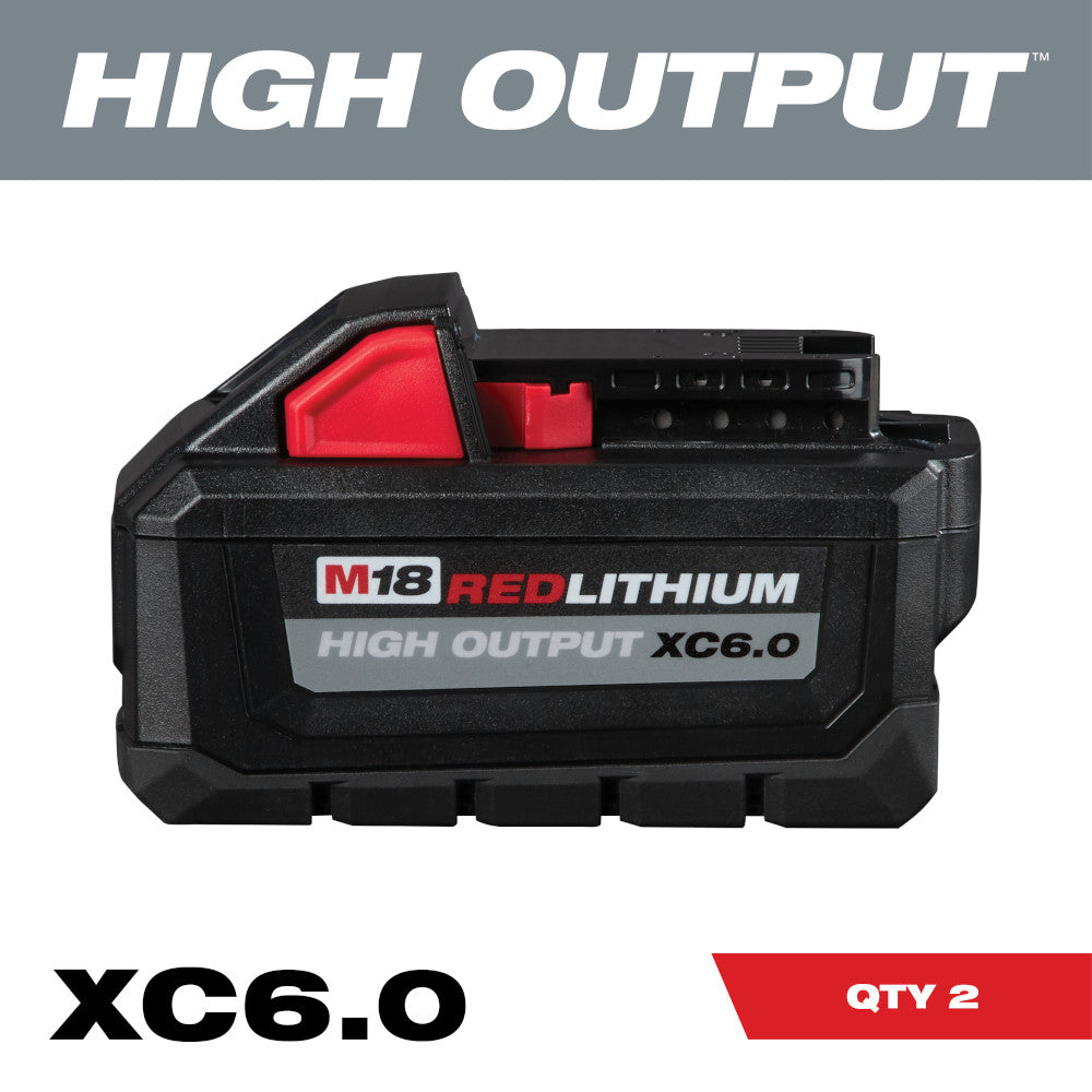 Milwaukee Electric M18 High Output Xc6.0 Battery 2Pk - 48-11-1862 - MLW-48-11-1862 | MFVCanada.com