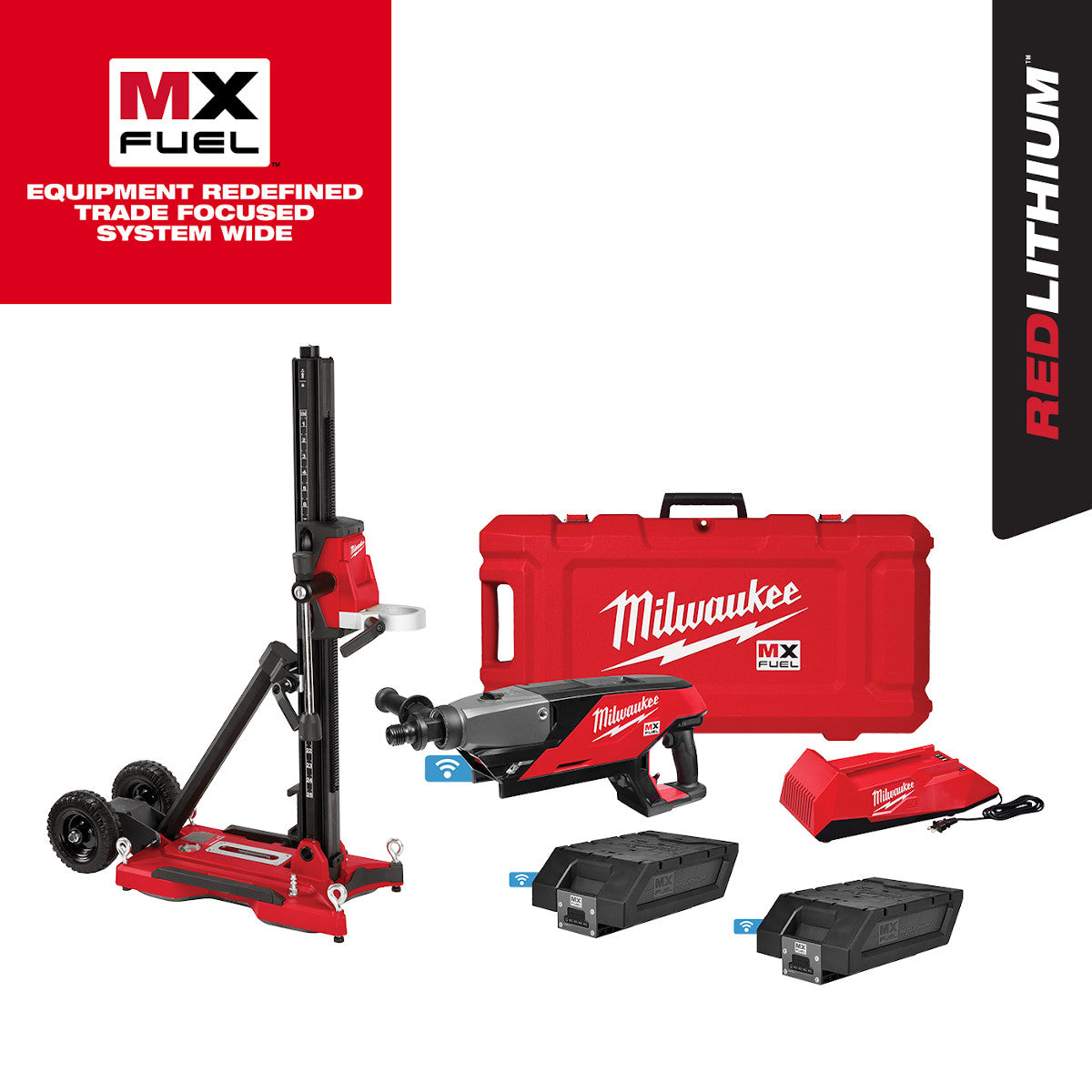 Milwaukee Electric Mx Fuel Handheld Core Drill Kit With Stand - MLW-MXF301-2CXS | MFVCanada.com