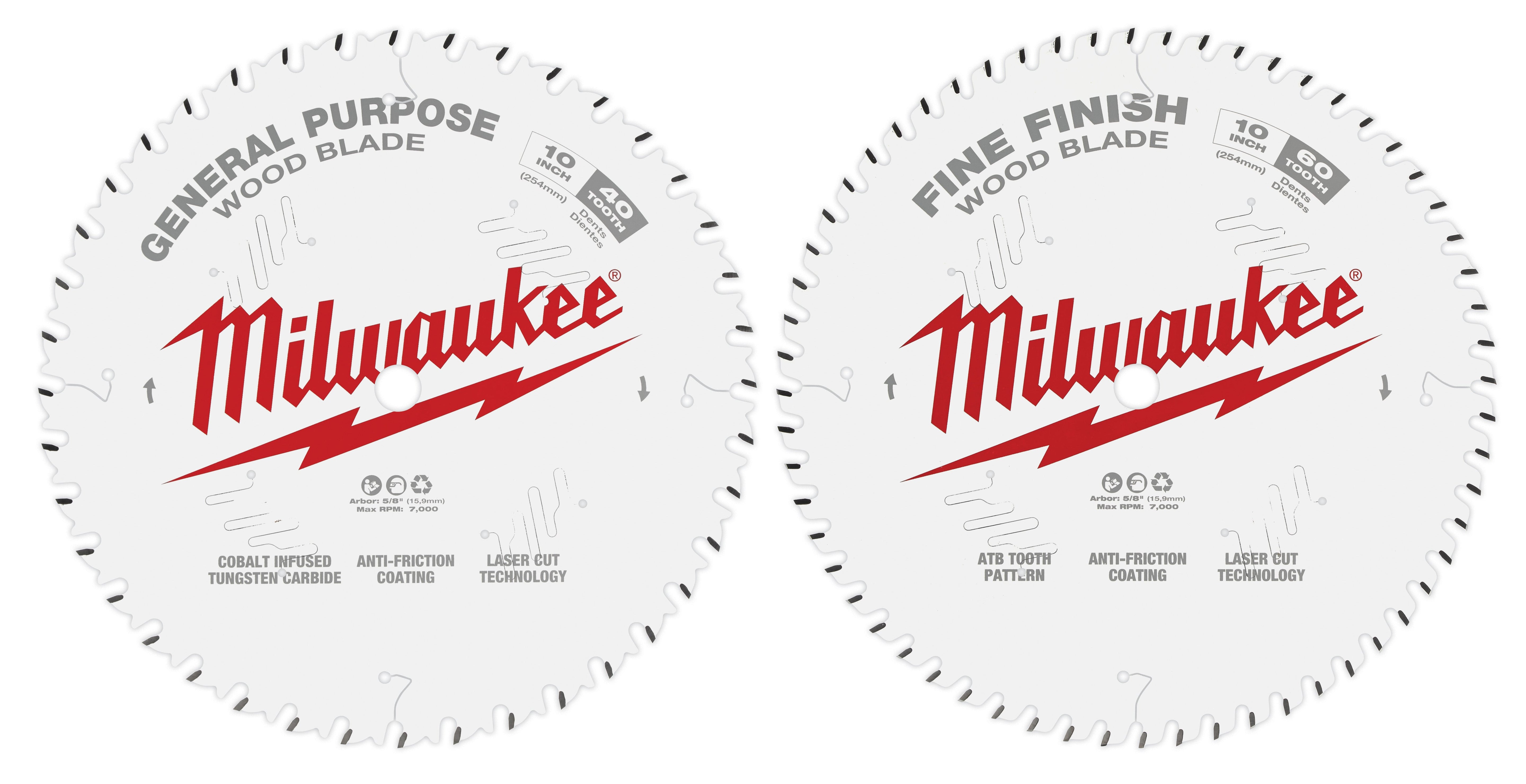 Milwaukee Electric 10" 40T + 60T Two Pack - MLW-48-40-1036 | MFVCanada.com