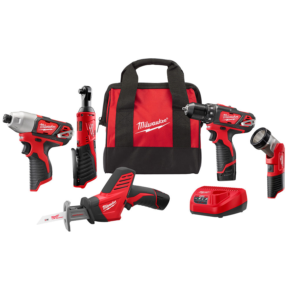 Milwaukee Electric M12 5 Pc Special Buy Kit - MLW-2498-25 | MFVCanada.com