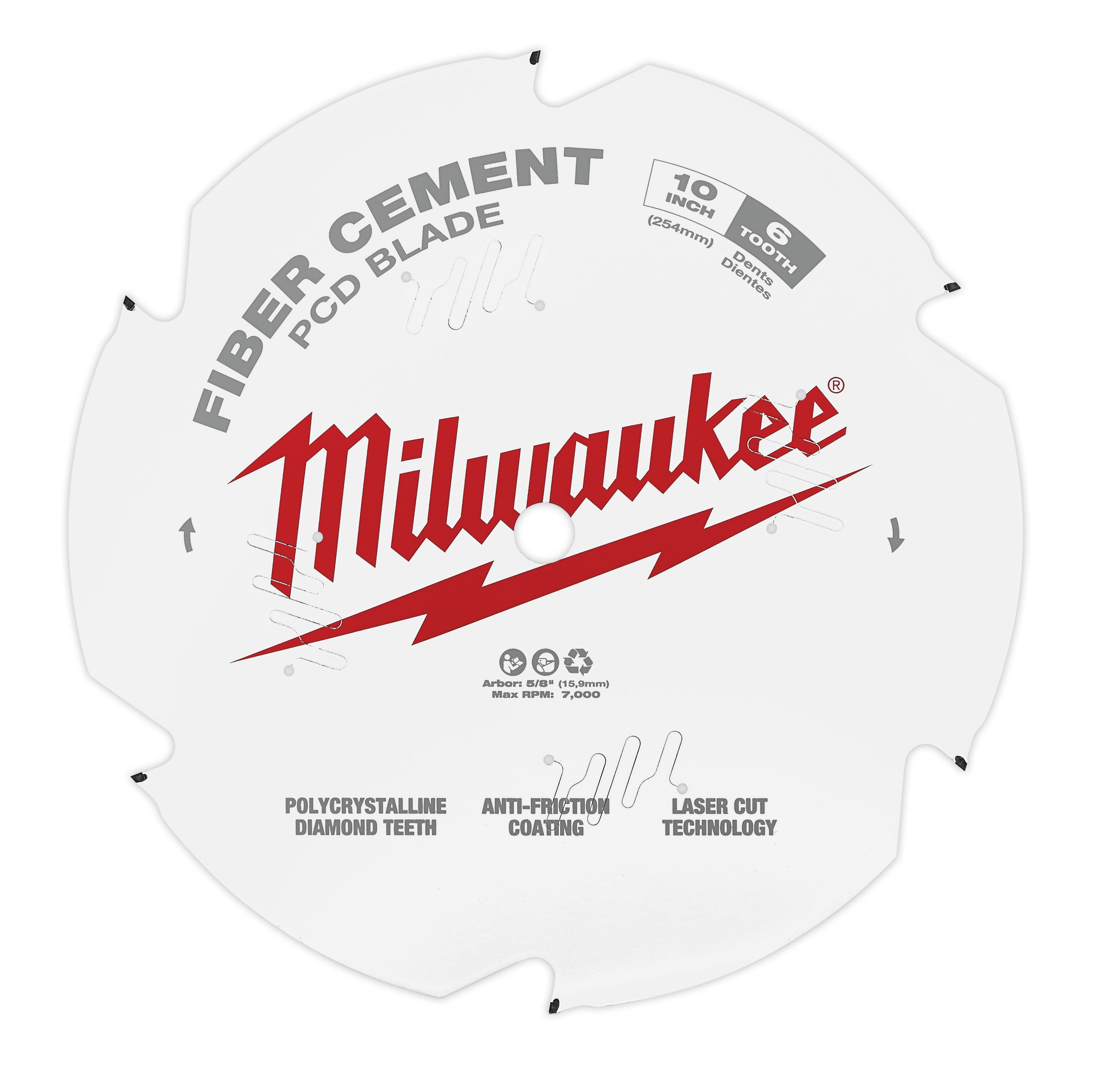 Milwaukee Electric 10" 6T Pcd/Fiber Cement Bld - MLW-48-40-7010 | MFVCanada.com