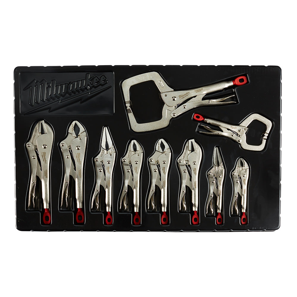 Milwaukee Electric 10-Pc Torque Lock Locking Pliers Kit In A Tray - MLW-48-22-3690 | MFVCanada.com