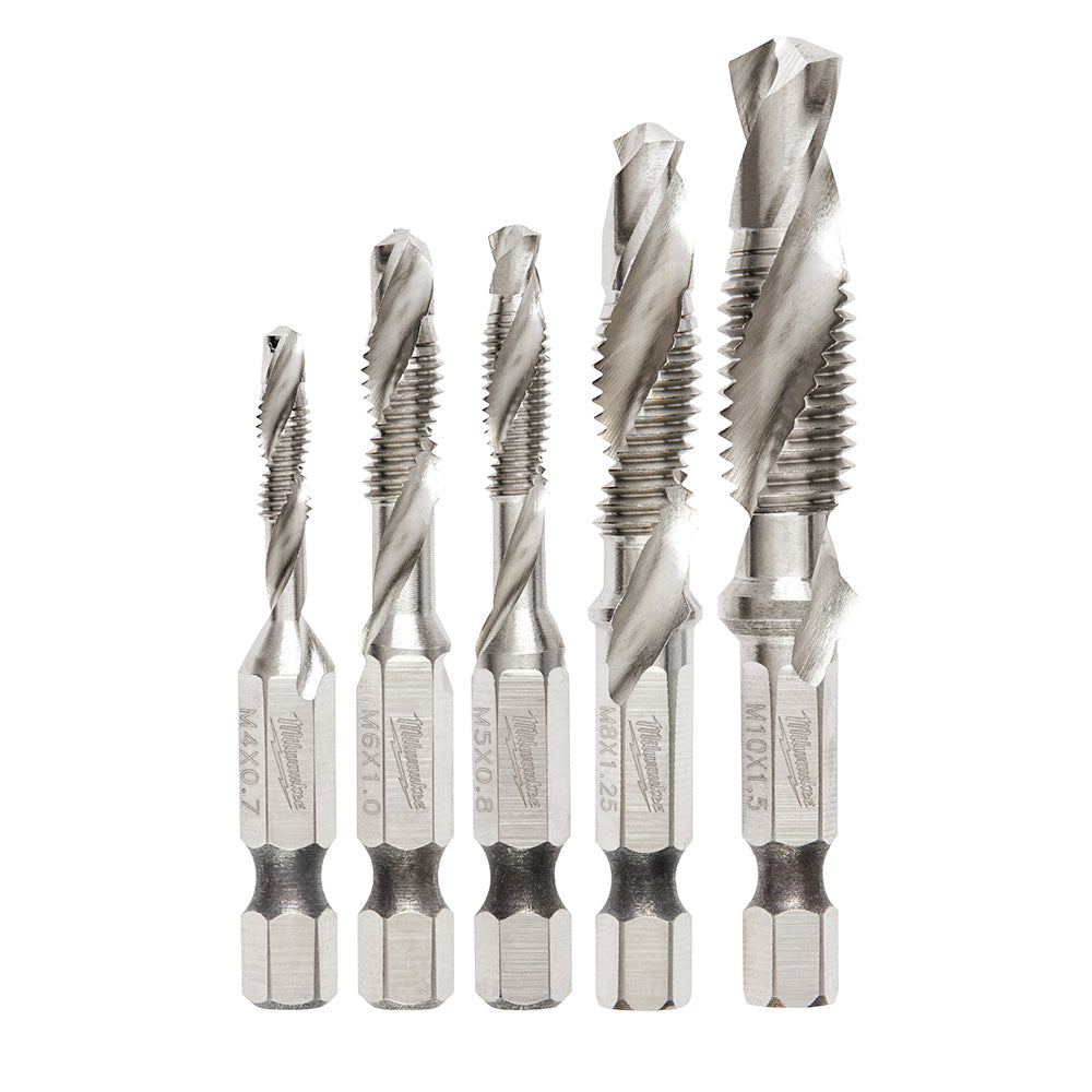 Milwaukee Electric 5Pc Metric Impact Drill Tap Set - MLW-48-89-4875 | MFVCanada.com