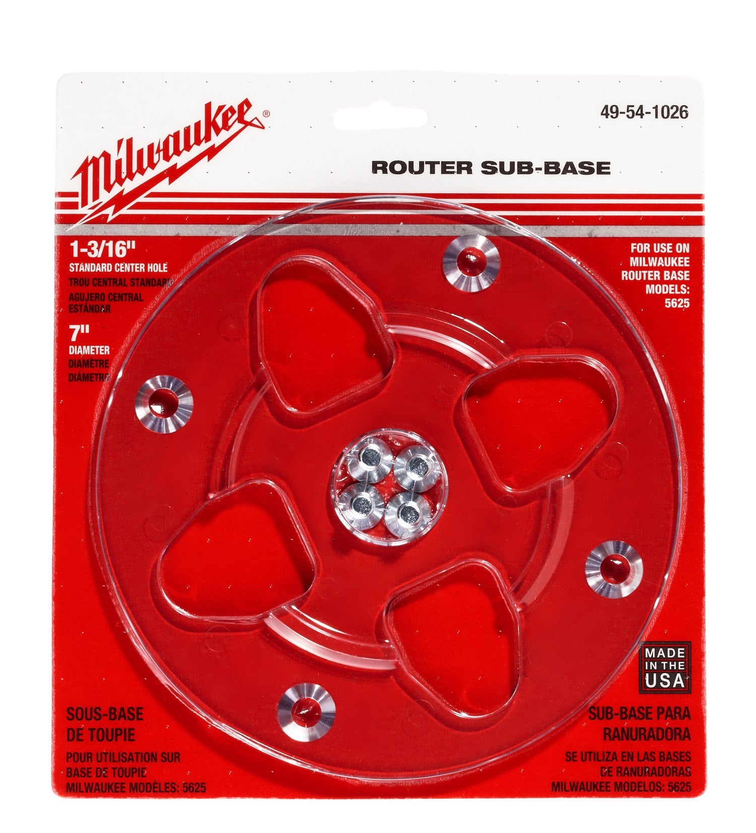 Milwaukee Electric Sub Base Router Small Hole - MLW-49-54-1026 | MFVCanada.com