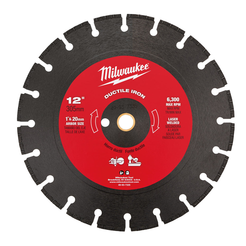 Milwaukee Electric 12"X.125X1/20 m Ductile Iron - MLW-49-93-7335 | MFVCanada.com