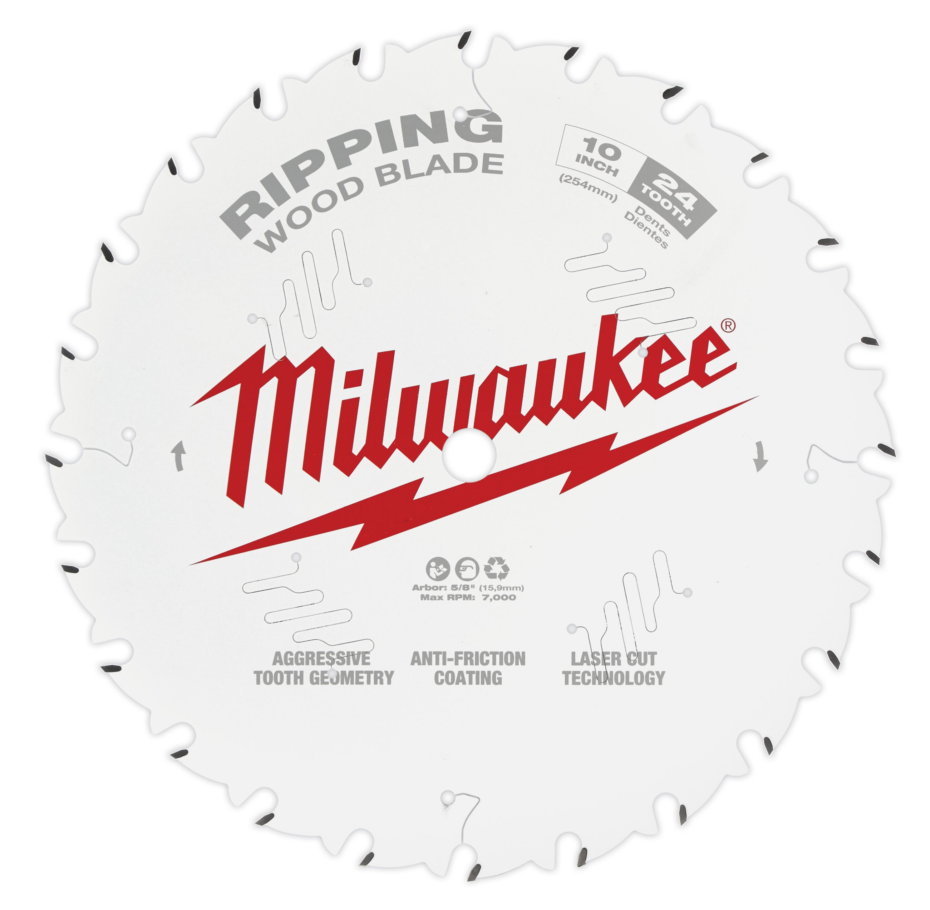 Milwaukee Electric 10" 24T Ripping Saw Blade - MLW-48-40-1020 | MFVCanada.com