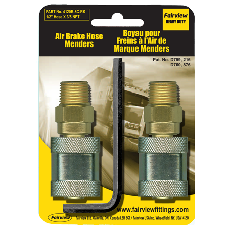 Fairview AB Hose Repair Kit;3/8x1/2MPT;(2pcs) 4120R-6D-RK | RogueFuel.ca