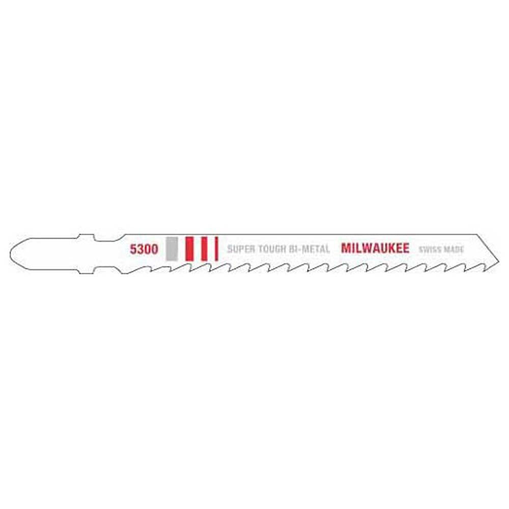 Milwaukee Electric Jig Saw Blade, 4" X 6 Tpi, General Purpose, Bi-Metal, T-Shank, Pack Of 5 - MLW-48-42-5300 | MFVCanada.com