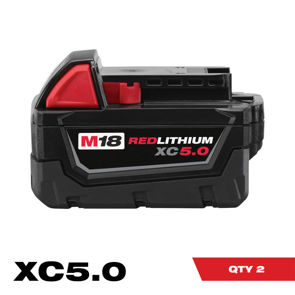 Milwaukee Electric M18 Redlithium Xc5.0 Extension Ended Capacity Batteries, 2-Pack - MLW-48-11-1852 | MFVCanada.com