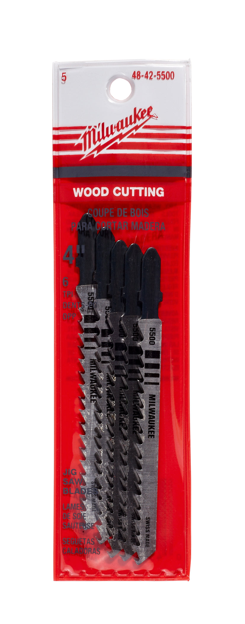 Milwaukee Electric Jig Saw Bl Hcs Wood 6T 4L 5Pk - 48-42-5500 - MLW-48-42-5500 | MFVCanada.com